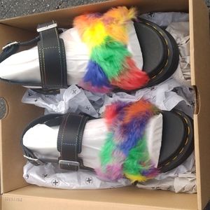 New in Box Doc Martens Voss II Fuzzy Sandal